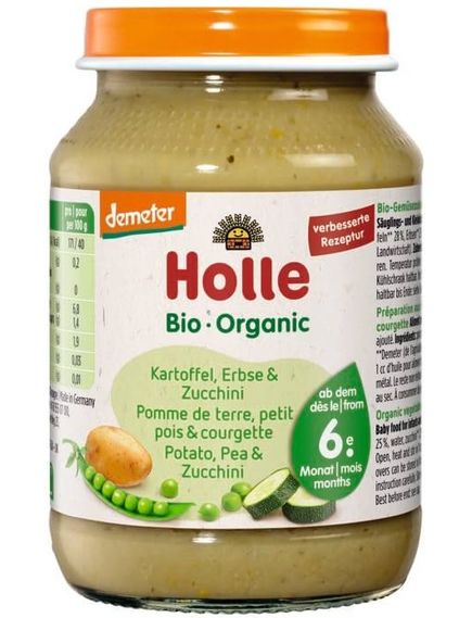 Holle Пюре овочеве від 6 місяців Картопля-Горошок-Цукіні органічне 190 г