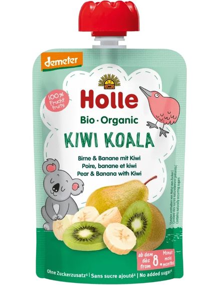 Holle Пюре фруктове від 8 місяців Груша-Банан-Ківі Kiwi Koala органічне 100 г