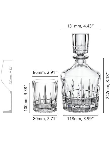 Spiegelau Графін для віскі Perfect Serve 750 мл + 2 стакани тамблери, зображення 3