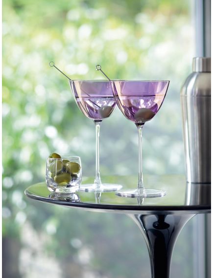 LSA International Набір бокалів для мартіні фіолетових Aurora 195 мл 4 шт., зображення 3