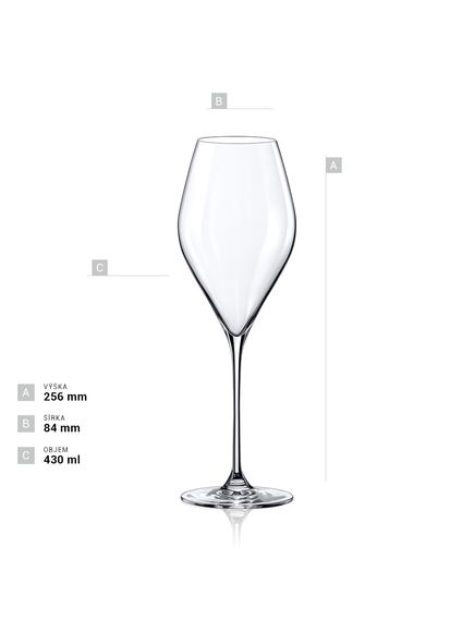 Rona Набір бокалів для білого вина Swan 430 мл 6 шт., зображення 3