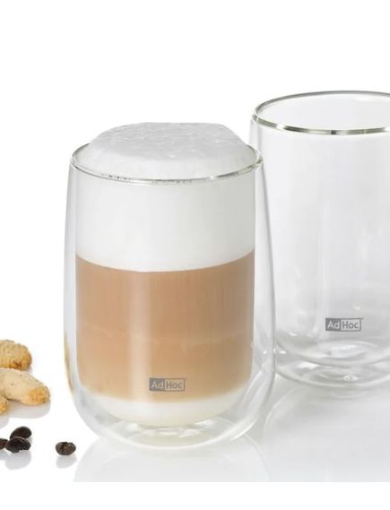 Ad Hoc Набір склянок для кави і чаю з подвійними стінками Duo Glass 400 мл 2 шт., зображення 2