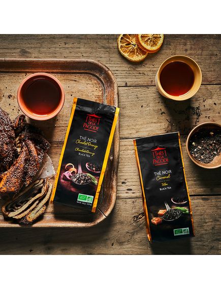 Thes De La Pagode Чай чорний Шоколад-Апельсин розсипний органічний 100 г, зображення 3