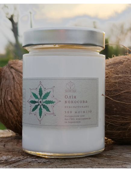 Чистий Смак Олія кокосова холодного віджиму 300 мл, зображення 2