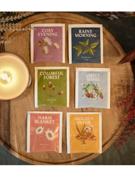 Чайний набір Осінній Autumn Tea Set Acorus 6 видів по 10 пакетиків-саше 105 г, зображення 4