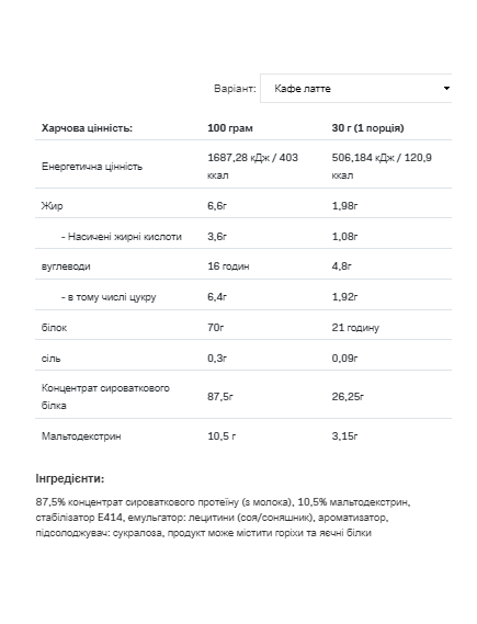 Whey Protein - 2270g Coffe Latte, зображення 2