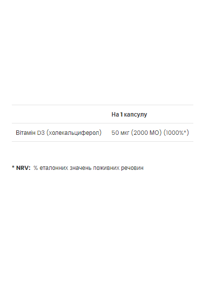 Vitamin D3 2000 IU - 180 softgels, зображення 2