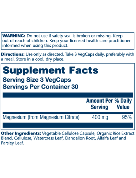 Magnesium Citrate 400mg - 90 vcaps, зображення 2