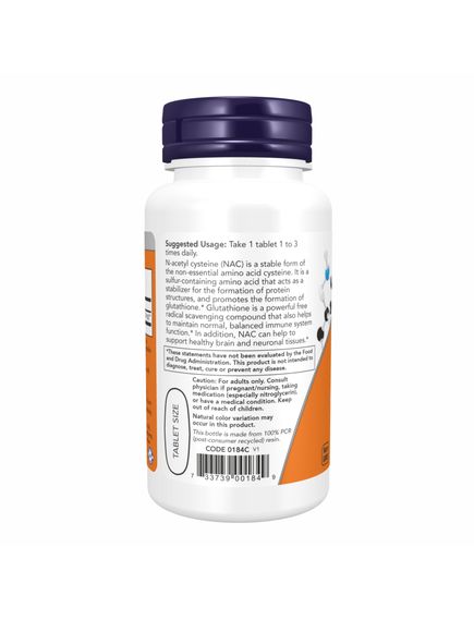 N-Acetyl-Cysteine 1000mg - 120 tabs, зображення 3