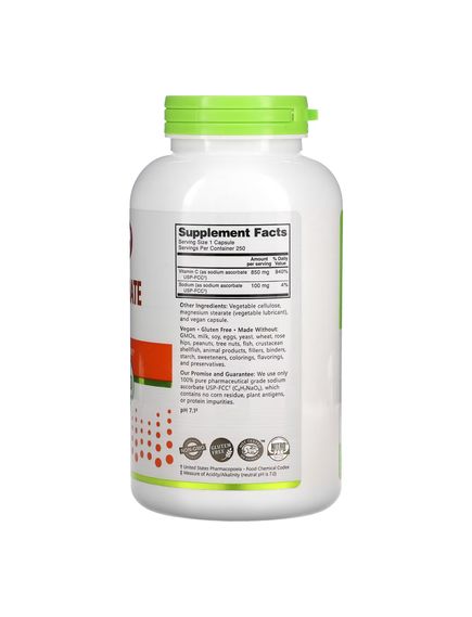 Sodium Ascorbate - 250 caps, зображення 2