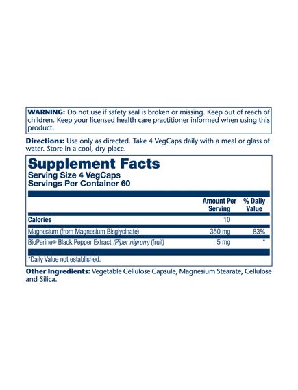 Magnesium Glycinate 350mg - 120 vcaps, зображення 2