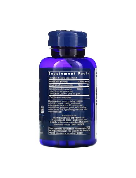 Specially-Coated Bromelain	500 mg - 60 tabs, зображення 2