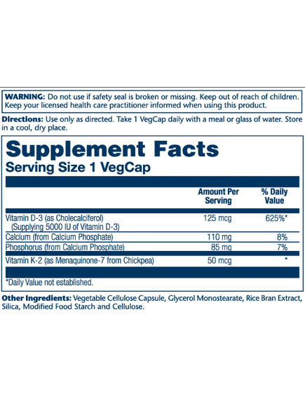 (14.06 Очікування) Vitamin D-3 & K-2 - 120 vcaps, зображення 2