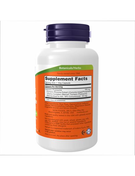 (12.07 Очікування) Turmeric Curcumin Phytosome 500mg - 60 vcaps, зображення 2