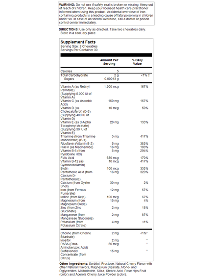 (14.06 Очікування) Kids Vitamins & Minerals - 120 chewables Black Cherry, зображення 2