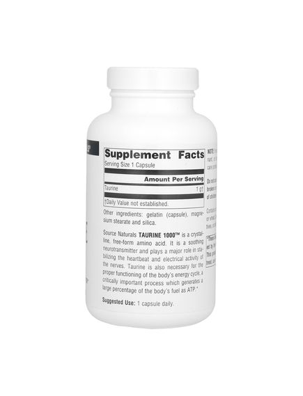 (15.06 Очікування) Taurine 1000™ 1000mg - 120 caps, зображення 2