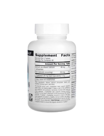 (15.06 Очікування) L-Tryptophan 500mg - 120 tabs, зображення 2