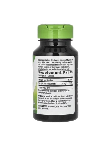(04.07 Очікування) Zinc 30mg - 100 caps, зображення 2