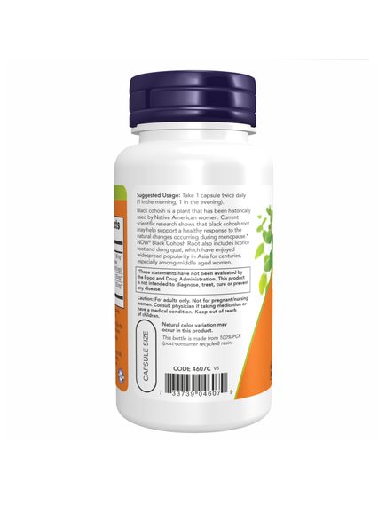 (12.07 Очікування) Black Cohosh 80mg - 90 vcaps, зображення 3