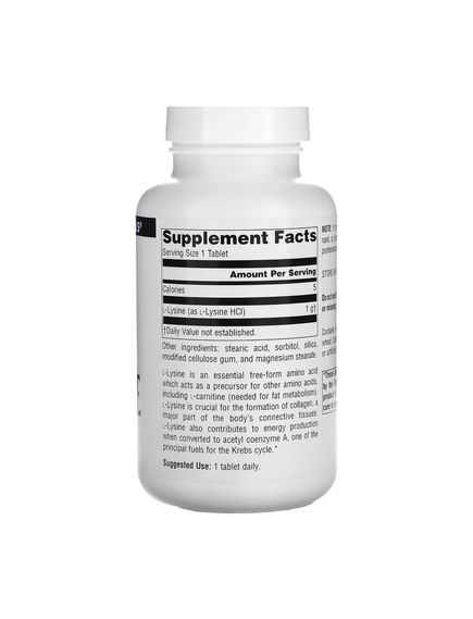 L-Lysine 1000mg - 100 tabs, зображення 2