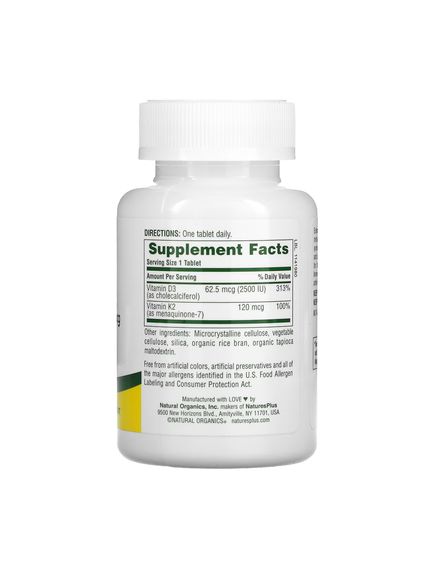 Vit D3 K2 2500 IU/120 mcg - 90 tabs, зображення 2