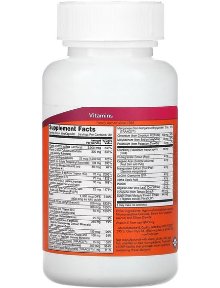 Now Foods Eve Capsules Мультивітаміни для жінок без заліза 120 капсул, зображення 2