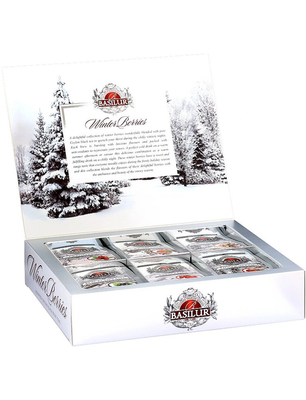Basilur Набір чаю Зимові Ягоди Асорті 6 видів по 10 пакетиків-саше 120 г, зображення 2