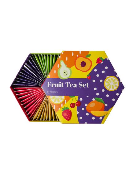 Чайний набір Фруктовий Fruit Tea Set Acorus 6 видів по 10 пакетиків-саше 105 г, зображення 2