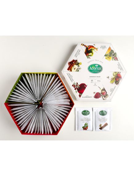 Чайний набір Літній Смак Summer Taste Acorus 6 видів по 10 пакетиків-саше 105 г, зображення 3