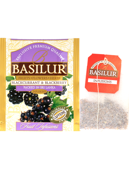 Basilur Чай фруктовий Чорна Смородина-Ожина пакет-саше 25шт*1,8 г, зображення 2