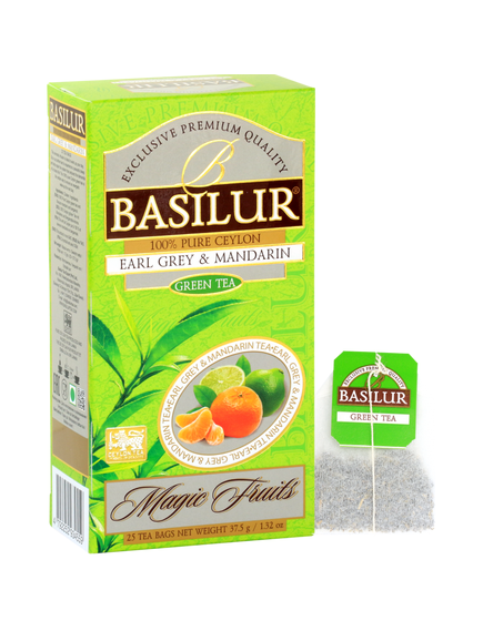 Basilur Magic Fruits Чай зелений Ерл Грей-Мандарин пакет 25шт*1,5 г, зображення 2