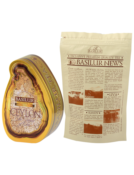 Basilur Чай чорний Чайний Острів Цейлон Золотий листовий 100 г, зображення 2