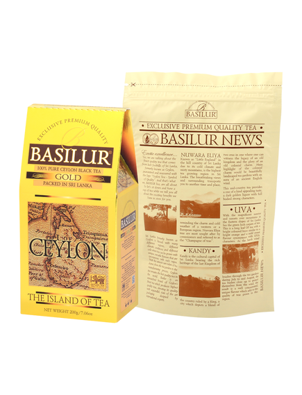 Basilur Чай чорний Чайний Острів Цейлон Золотий листовий 100 г, зображення 2