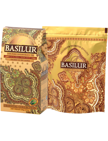 Basilur Oriental Collection Чай чорний Золотий Півісяць листовий 100 г, зображення 2