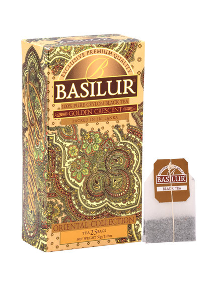 Basilur Oriental Collection Чай чорний Золотий Півмісяць пакет 25шт*2 г, зображення 2