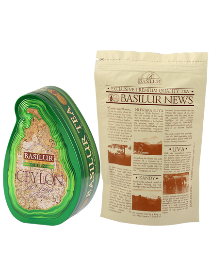 Basilur Чай зелений Чайний Острів Цейлон листовий 100 г, зображення 2