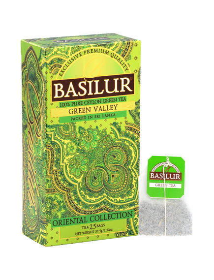 Basilur Oriental Collection Чай зелений Зелена Долина пакет 25шт*2 г, зображення 2