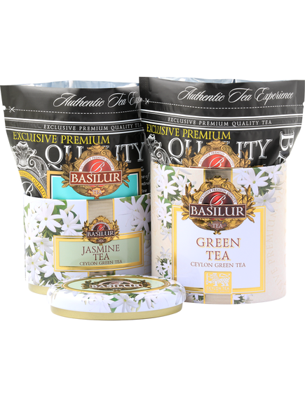 Basilur Чай зелений Жасмін&Зелений 2в1 в банці 100 г, зображення 2