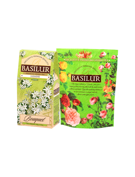 Basilur Bouquet Чай зелений Жасмін листовий 100 г, зображення 2