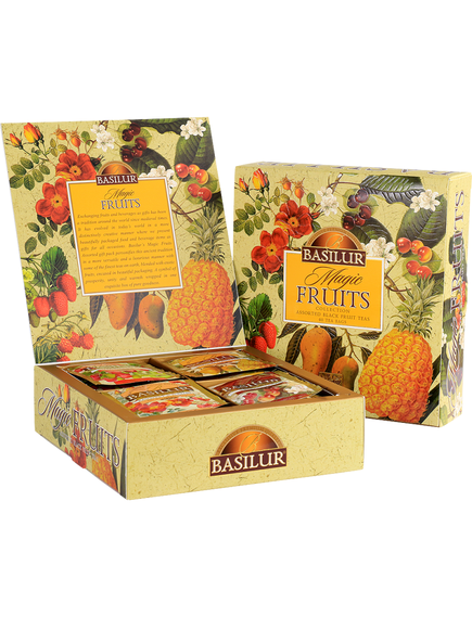 Basilur Набір чорного чаю Магічні Фрукти Асорті пакет 40шт*2 г, зображення 2