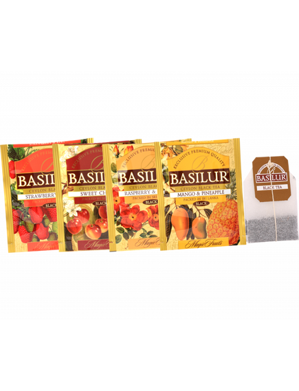 Basilur Набір чорного чаю Магічні Фрукти Асорті пакет 40шт*2 г, зображення 3