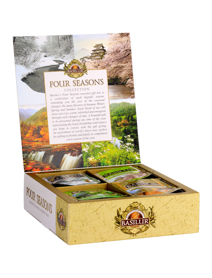 Basilur Чайний набір Чотири Сезони Асорті 4 види по 10 пакетиків-саше 80 г, зображення 2