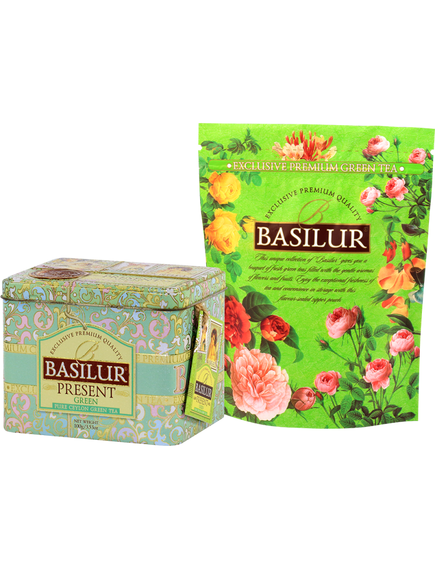 Basilur Чай зелений Подарунок Зелений листовий 100 г, зображення 3