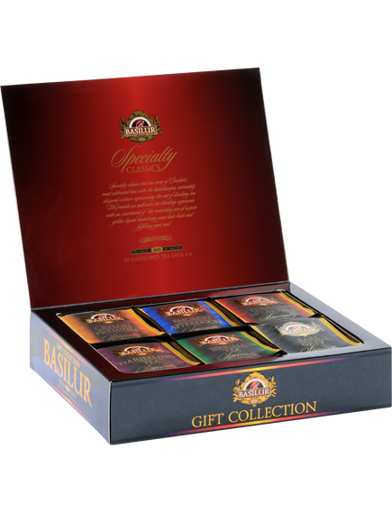 Basilur Чайний набір Обрана Класика Асорті 6 видів по 10 пакетиків-саше 115 г, зображення 2