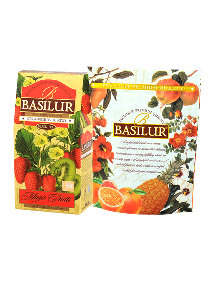 Basilur Magic Fruits Чай чорний Полуниця-Ківі листовий 100 г, зображення 2