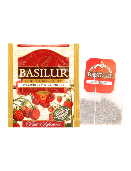 Basilur Чай фруктовий Полуниця-Малина пакет-саше 25шт*1,8 г, зображення 2
