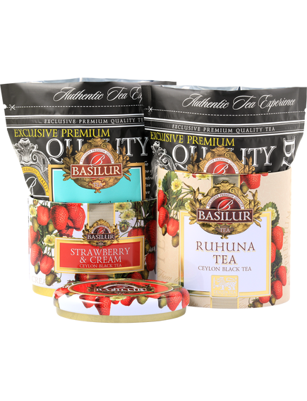 Basilur Чай чорний Полуниця-Вершки&Рухуну 2в1 в банці 100 г, зображення 2