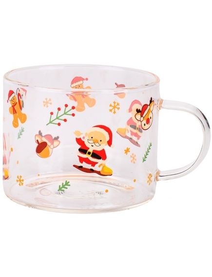 Різдвяний чайний набір Merry Christmas Чайник 450 мл + 2 Чашки по 250 мл Червоний, зображення 4