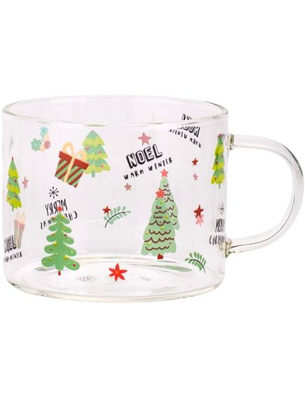 Різдвяний чайний набір Merry Christmas Чайник 450 мл + 2 Чашки по 250 мл Зелений, зображення 4