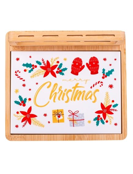 Блюдо для подачі різдвяне Сирна Дошка 22*15 см, зображення 3